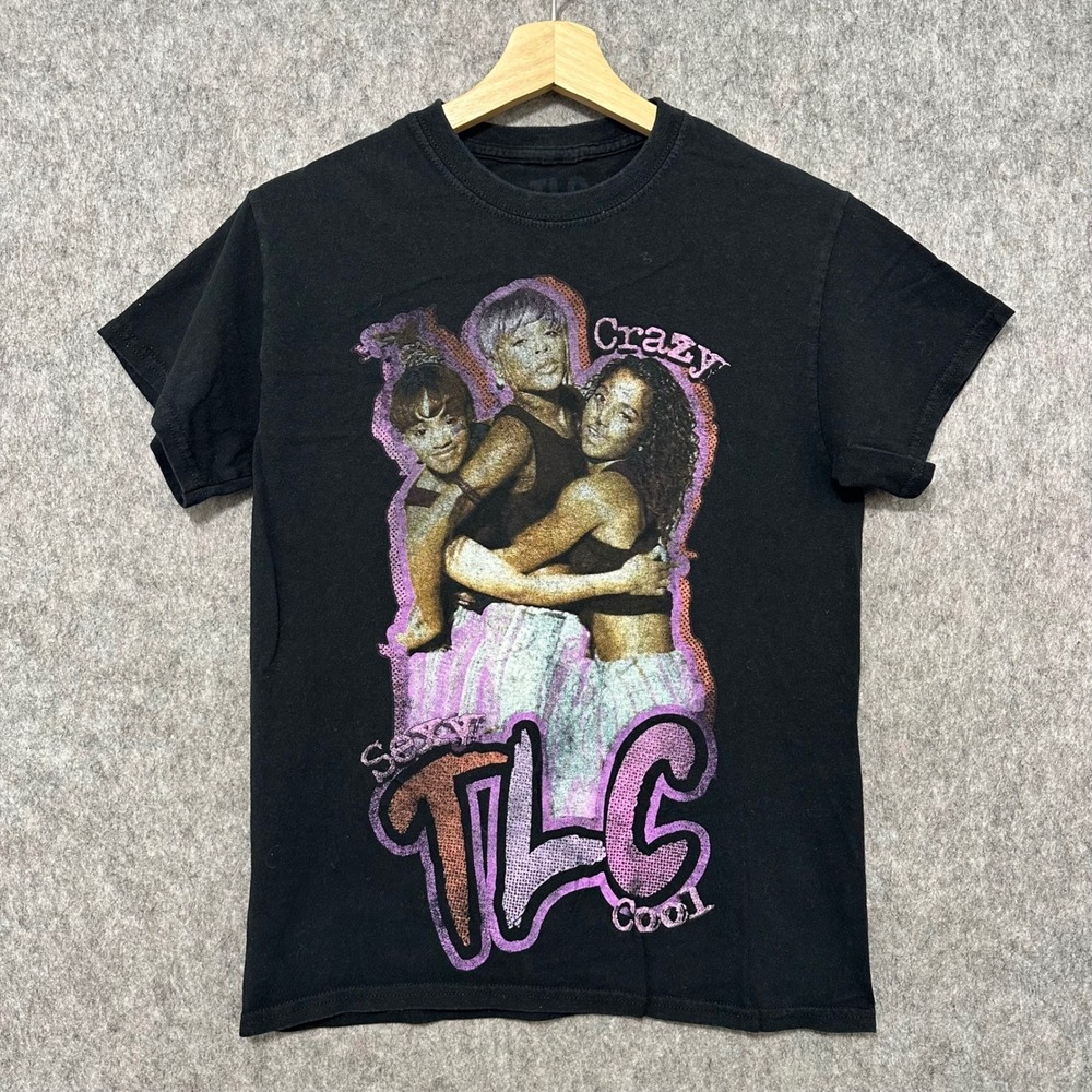 TLC Crazy Sexy‎ Cool Graphic T-Shirt Mens Small Black Band Tee 90s R&B Hip Hop